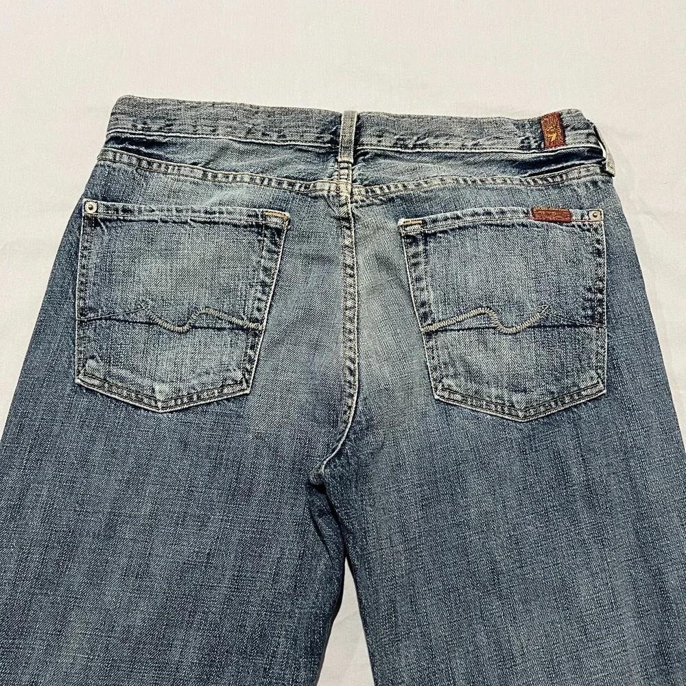 7 For All Mankind Mens Blue Denim Y2K Western Comfortable Bootcut Jeans Size 32